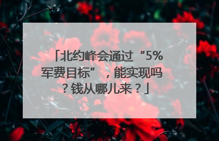 北约峰会通过“5%军费目标”，能实现吗？钱从哪儿来？
